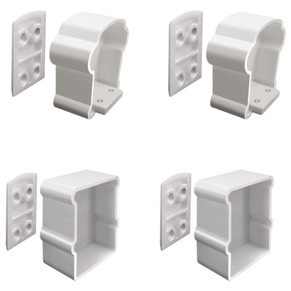 Xpanse 73012494 Premier Series Rail Bracket, White, 4-Count Online Hot Sale