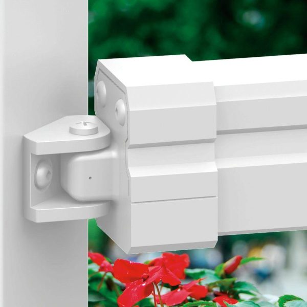 Xpanse 73012492 Select Vinyl Rail Left Right Angle Bracket, White, 4-Count Online Hot Sale - Image 2