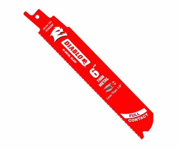 Diablo DS0620BF5 Bi‑Metal Recip Blade for Thin Metal, 20 24 TPI, 6 , 5-Pack Online - Image 2