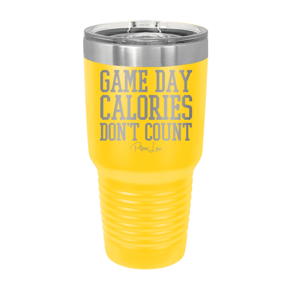 Game Day Calories Don t Count Laser Etched Tumbler For Discount - Image 4