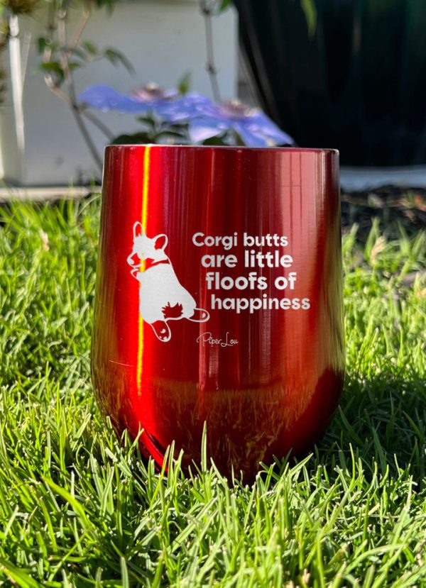 Corgi Butts Are Floofs of Happiness Laser Etched Tumbler For Cheap
