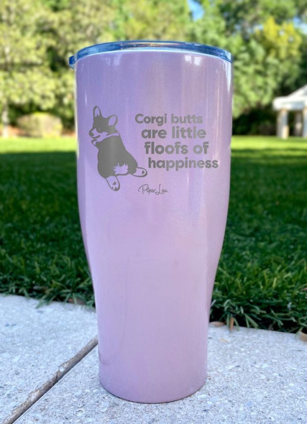 Corgi Butts Are Floofs of Happiness Laser Etched Tumbler For Cheap - Image 2