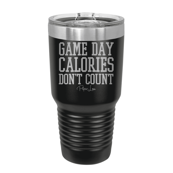 Game Day Calories Don t Count Laser Etched Tumbler For Discount - Image 2