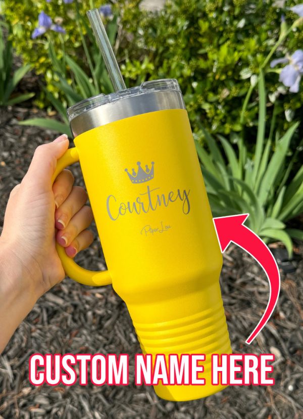 (CUSTOM) Name Crown 40oz Tumbler Hot on Sale - Image 3
