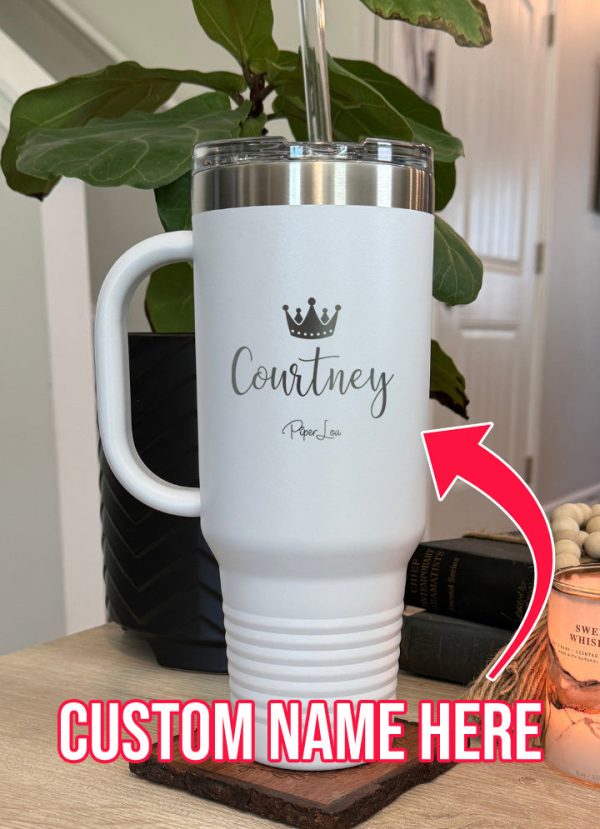 (CUSTOM) Name Crown 40oz Tumbler Hot on Sale - Image 4