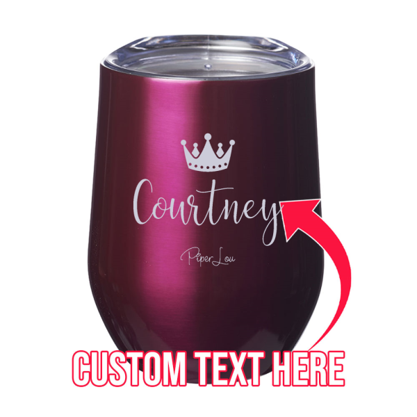 (CUSTOM) Name Crown 12oz Stemless Wine Cup Online Hot Sale - Image 3