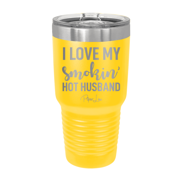 I Love My Smokin  Hot Husband Laser Etched Tumbler Supply - Image 4
