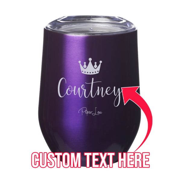 (CUSTOM) Name Crown 12oz Stemless Wine Cup Online Hot Sale - Image 4