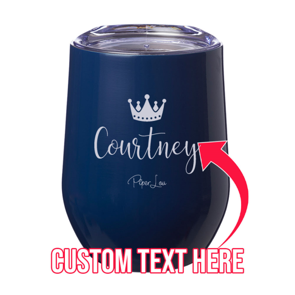 (CUSTOM) Name Crown 12oz Stemless Wine Cup Online Hot Sale - Image 2