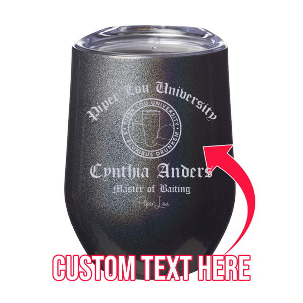 PL University Master of Baiting (CUSTOM) 12oz Stemless Wine Cup Online now - Image 5