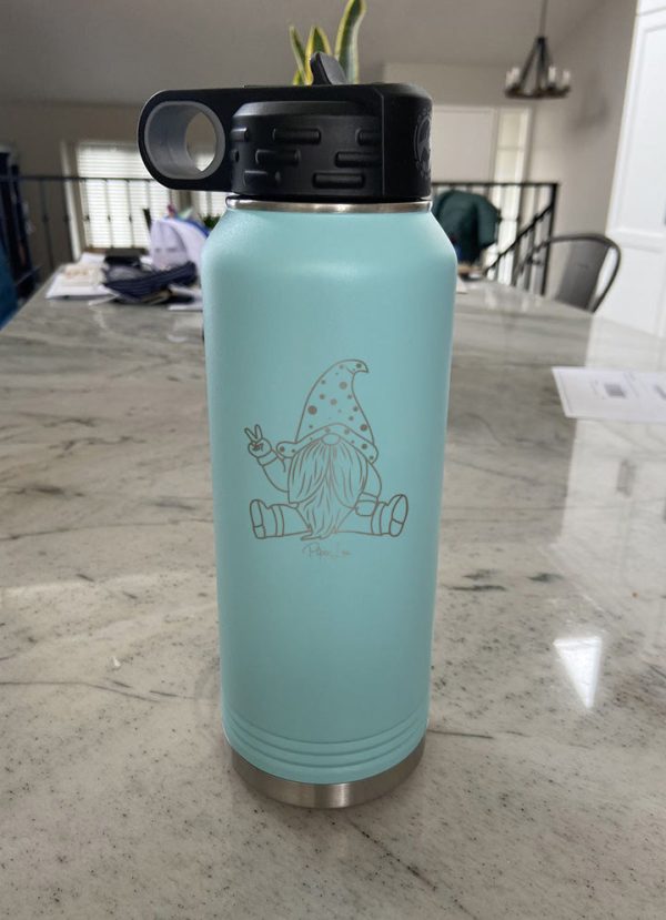 Peace Gnome Water Bottle Online - Image 4