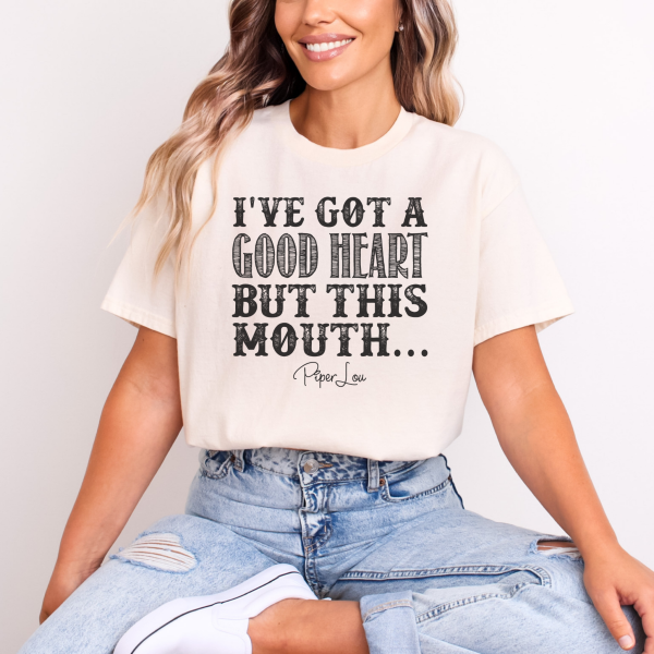 I ve Got A Good Heart But This Mouth Tee Sale - Image 5