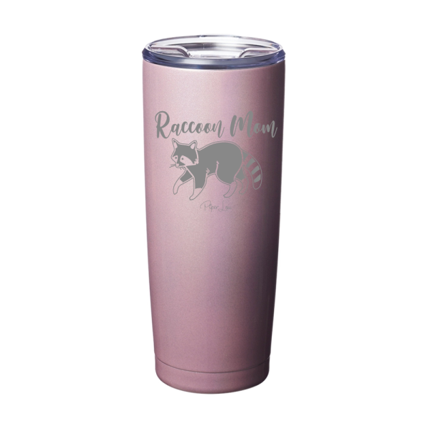 Raccoon Mom Laser Etched Tumbler Hot on Sale - Image 4