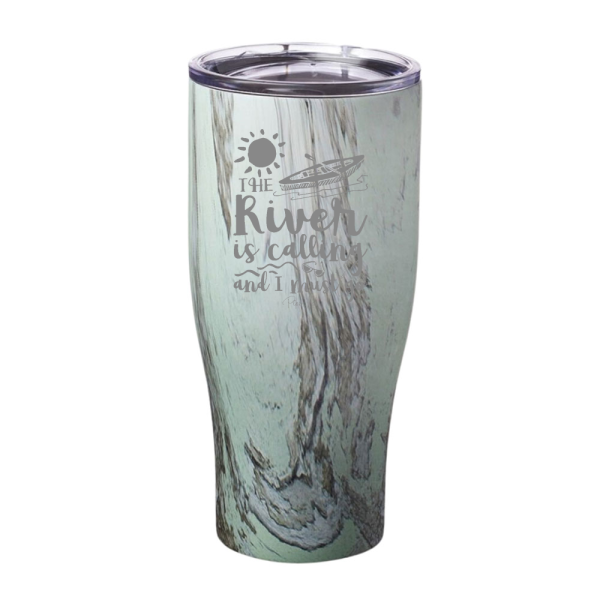 The River Is Calling And I Must Go Laser Etched Tumbler Online now - Image 3
